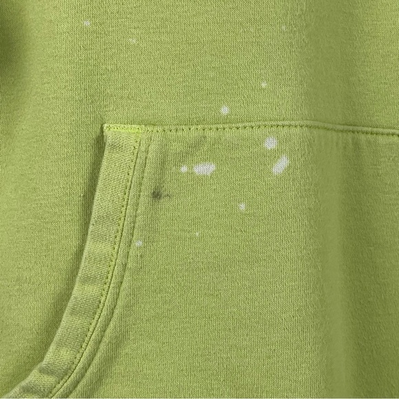 Champion Sport Stretch XL Oregon State OSU Lime Green Hoodie Hooded Distressed - Picture 4 of 9